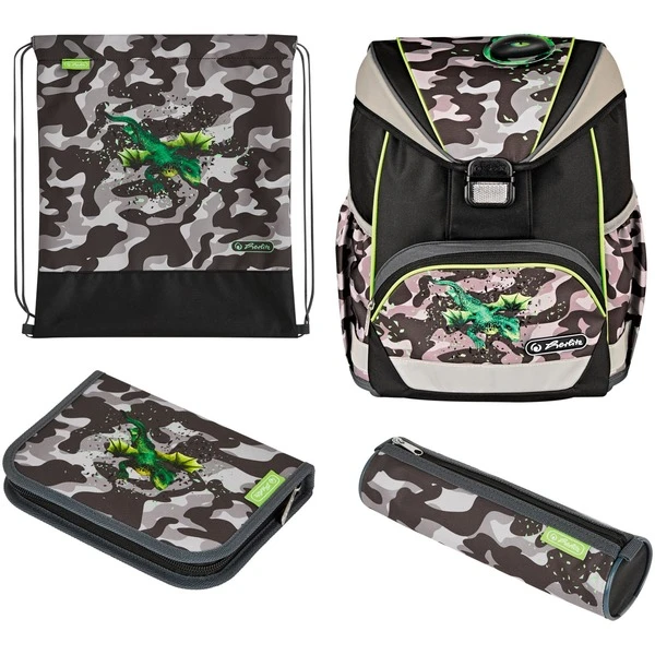 Herlitz UltraLight Plus Camo Dragon, Schulranzen 1 Herlitz UltraLight Plus Camo Dragon, Schulranzen