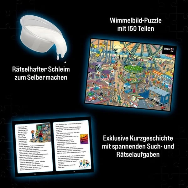 KOSMOS Krimi-Puzzle Die Drei ??? Kids: Vorsicht Glibberfalle 2 KOSMOS Krimi-Puzzle Die Drei ??? Kids: Vorsicht Glibberfalle – Bild 2