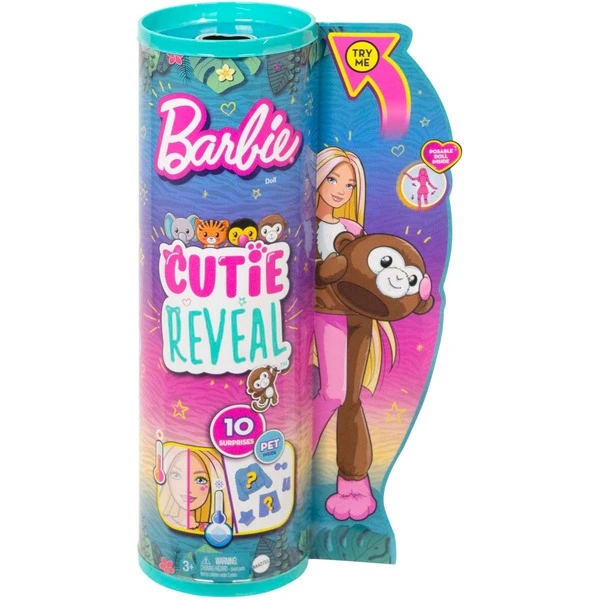 Mattel Barbie Cutie Reveal Dschungel Serie - Äffchen, Puppe 6 Mattel Barbie Cutie Reveal Dschungel Serie - Äffchen, Puppe – Bild 6