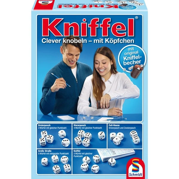 Schmidt Spiele Kniffel Mit Lederwürfelbecher, Würfelspiel 1 Schmidt Spiele Kniffel Mit Lederwürfelbecher, Würfelspiel