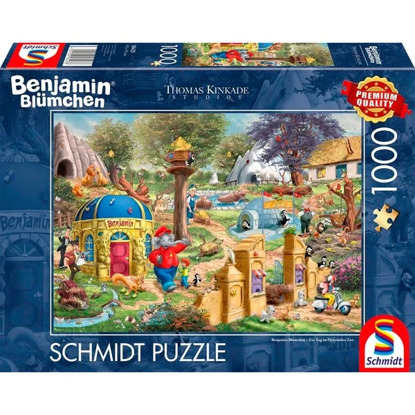 Schmidt Spiele Thomas Kinkade Studios: Benjamin Blümchen, Ein Tag Im Neustädter Zoo, Puzzle